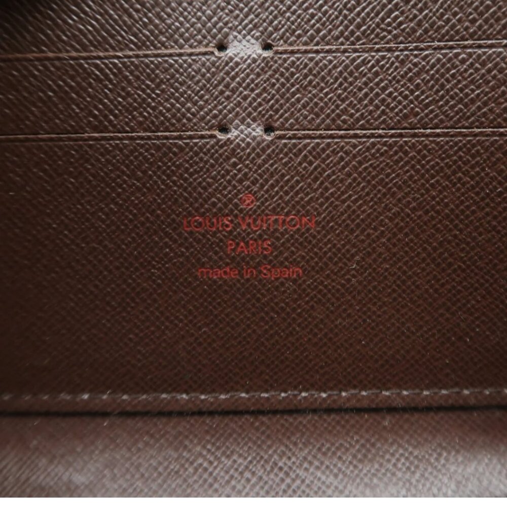 100% Authentic Louis Vuitton Zippy Brown Damier Ebene  leather Wallet - Picture 11 of 12